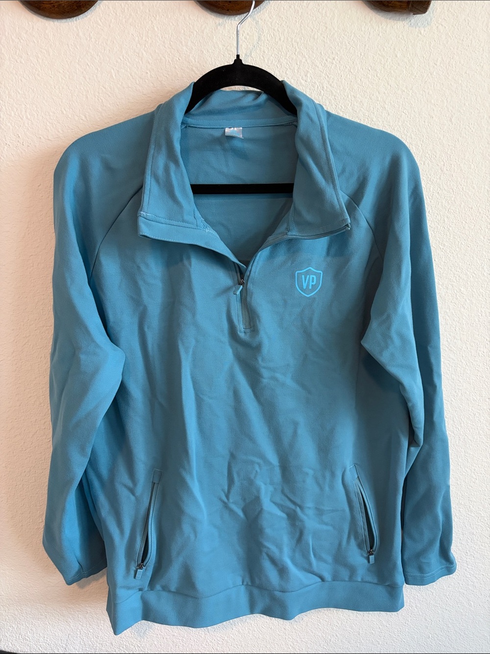 Light Blue Quarter-Zip Men's Sweater